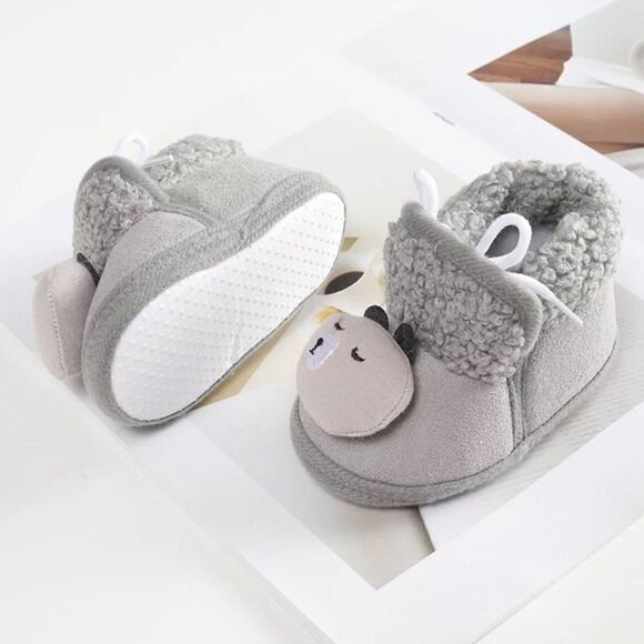 BABY Anti Slip Booties Grey - Picture 2 of 3